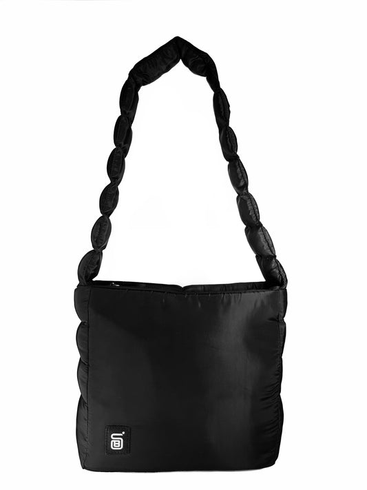 Waterproof Spanish Fabric Shoulder Bag – Black