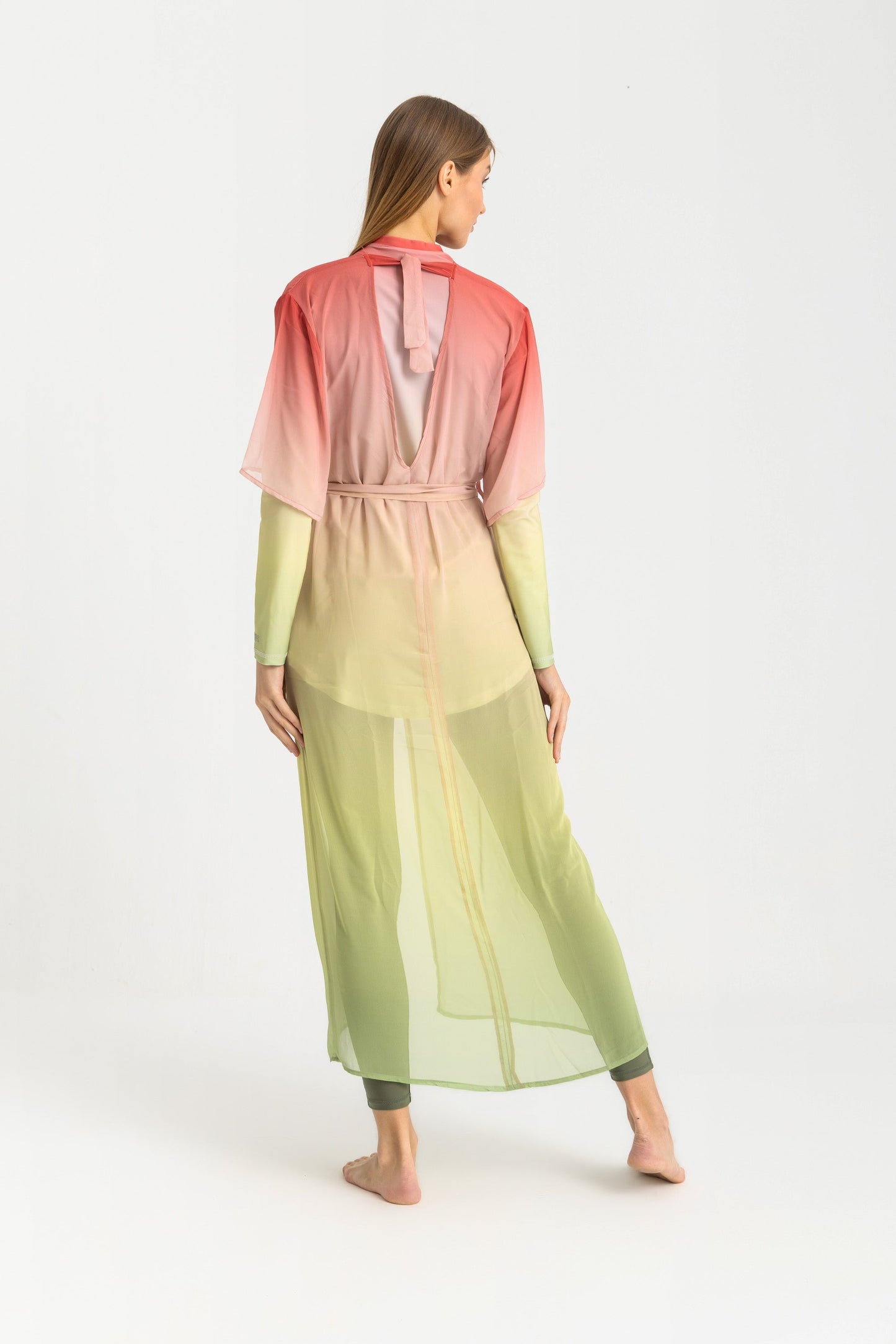 Chiffon Cover Up Dress - Multicolor