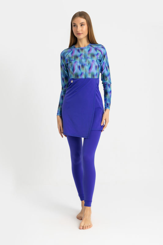 Lycra Motion Wave Swim Top - Blue