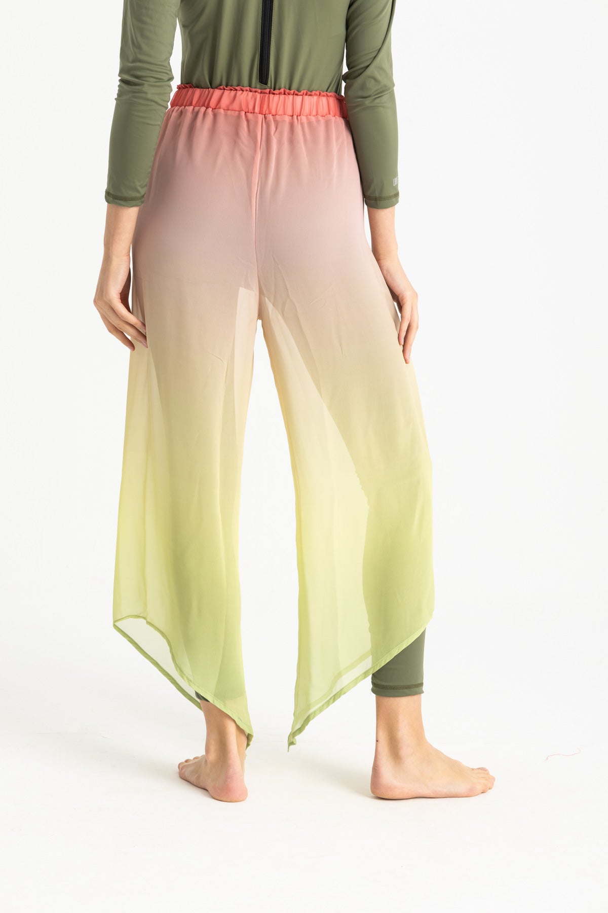 Chiffon Cover Up Pants - Multicolor