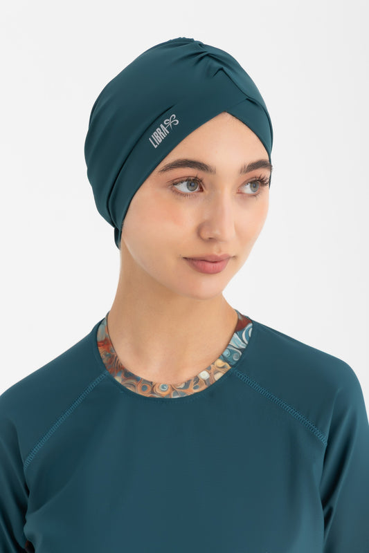 Lycra Sleek Swim Turban - Deep Green