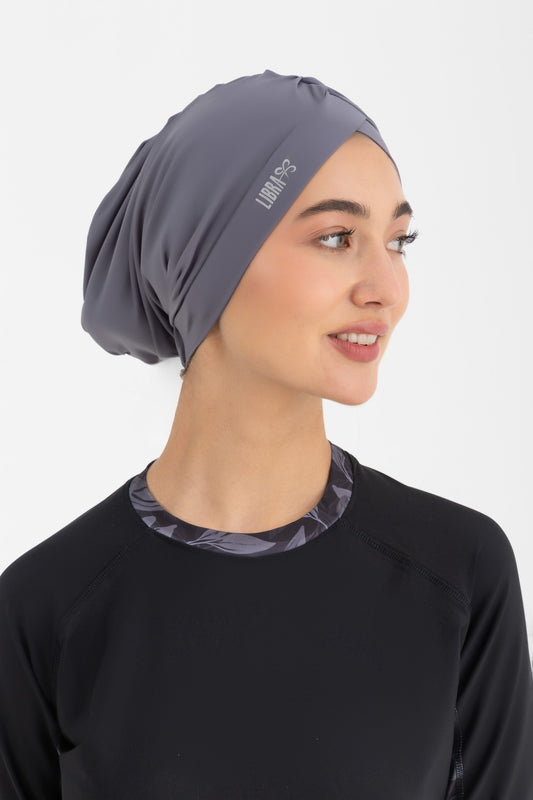 Lycra Sleek Swim Turban - Grey