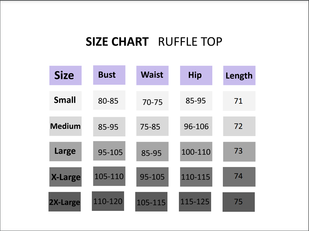 Lycra Long Sleeve Ruffle Top - Orange