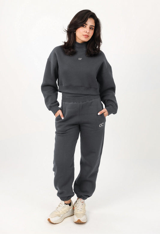 Milton Solid Sweatpants - Dark Grey