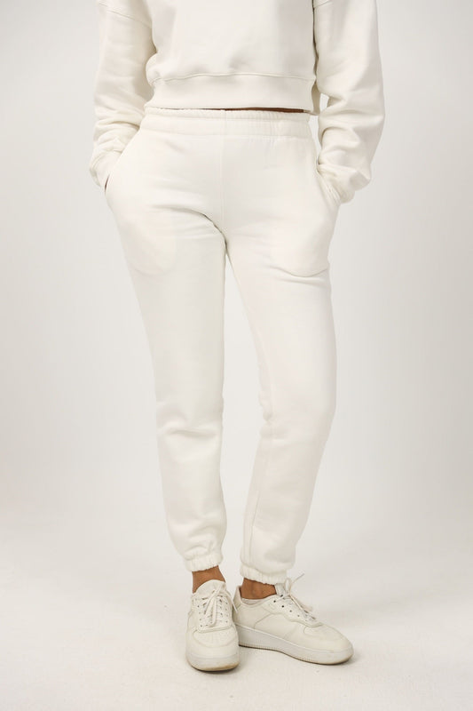 Milton Regular Fit Sweatpants – White
