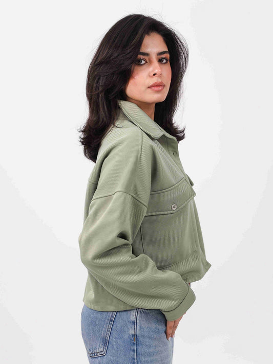 Cropped Shirt Jacket