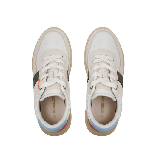 Mesh & PU Leather Colorblock Sneakers – Multicolor