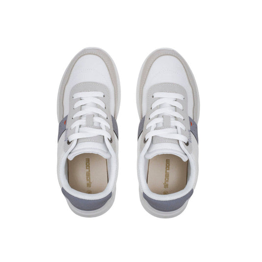 Mesh & PU Leather Colorblock Sneakers – Multicolor
