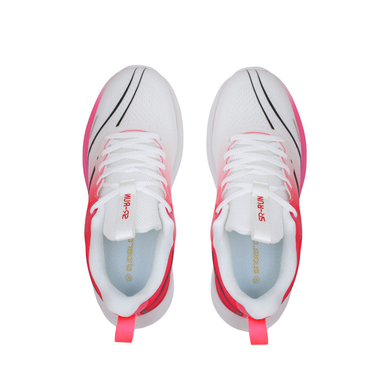 PU Leather Gradient Running Sneakers - Fuchsia