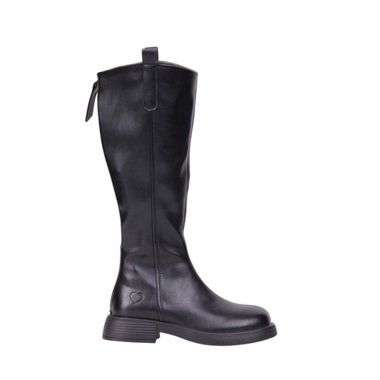 Pu Leather Knee-High Boots – Black (SR-3556)