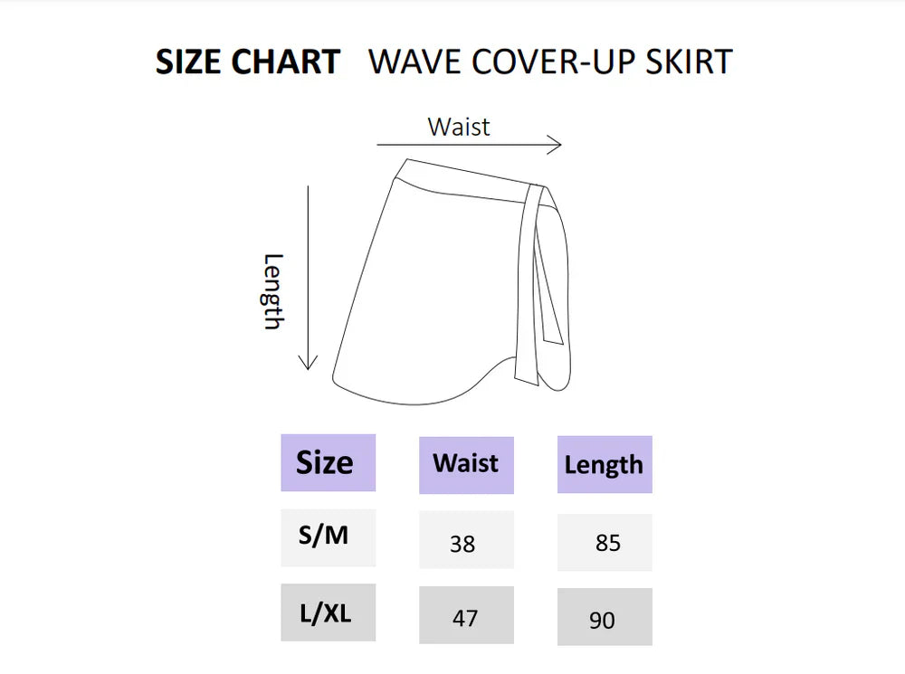 Lycra Wave Cover-Up Skirt - Black