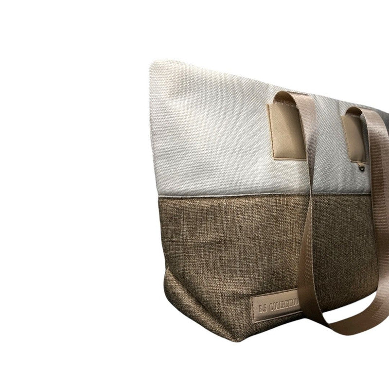 Burlap Bi-Tone Tote Bag – Café