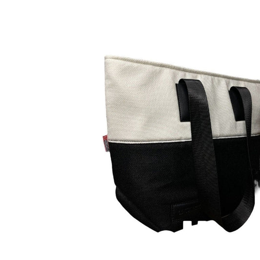 Burlap Bi-Tone Tote Bag – Black