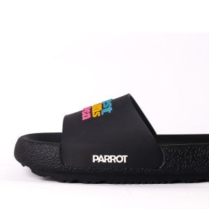 Rubber Dream Step Slippers - Black