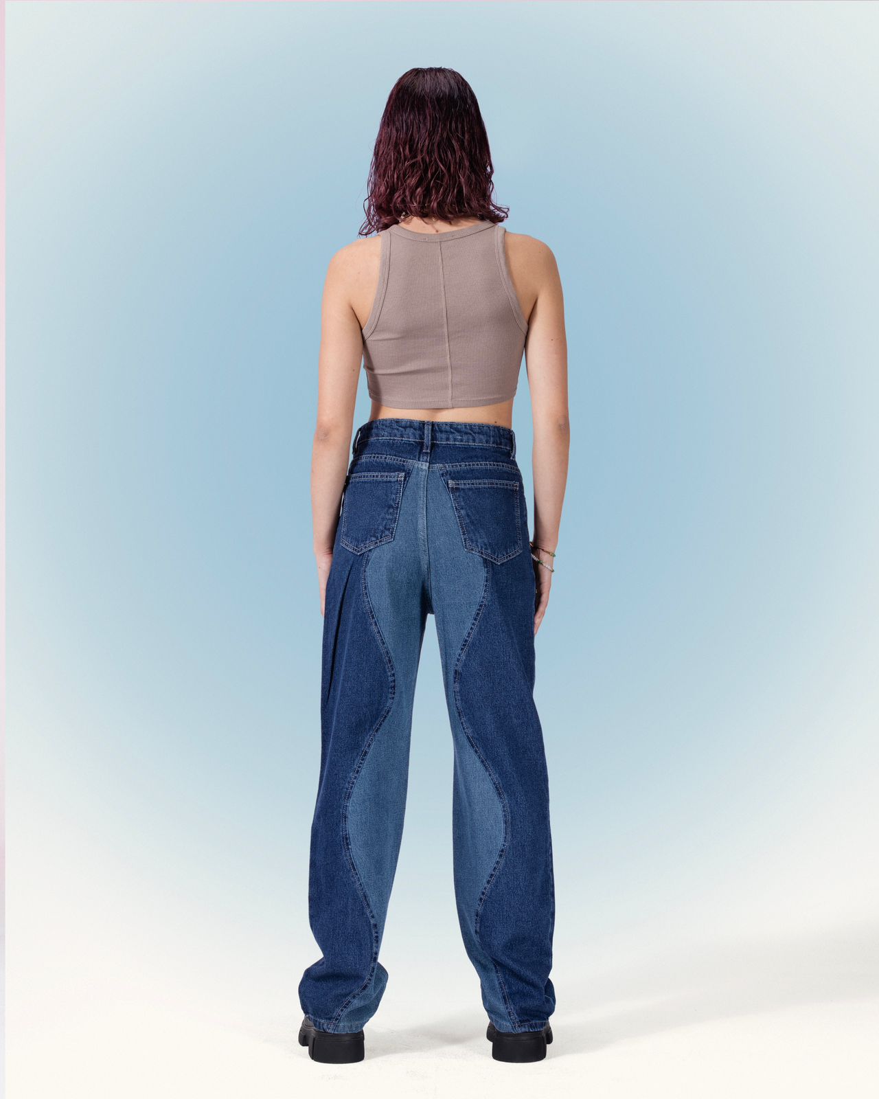 Denim Straight Cut Jeans - Blue