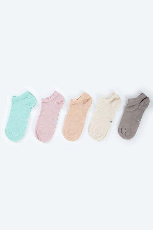 Cotton Ankle Socks - 5 Pairs - Carina - كارينا