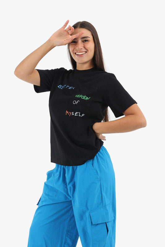 Front Print Lounge T-Shirt - Carina - كارينا