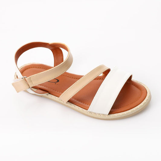 Leather Soft Casual Kids Sandals - White