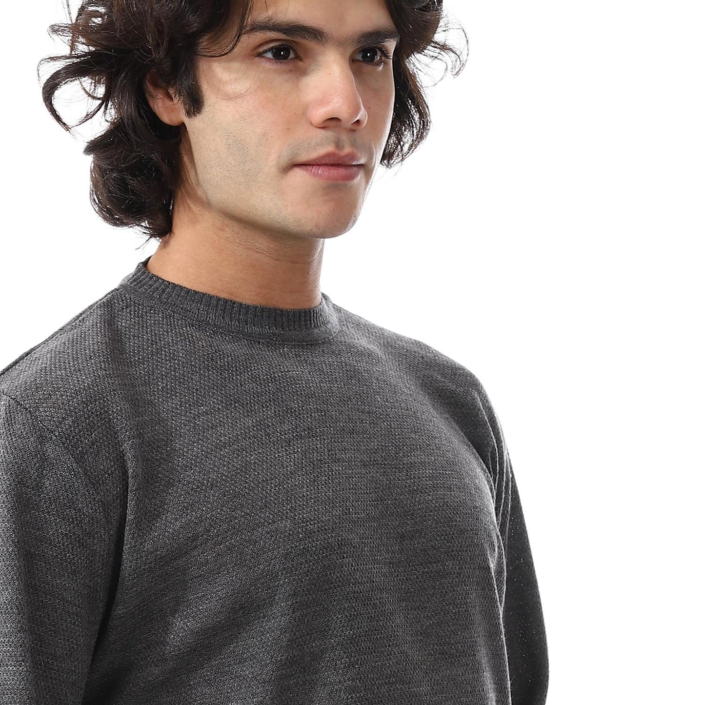 Wool Mélange Sweater - Grey