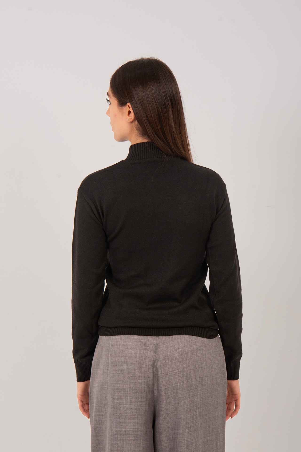 Relaxed Fit Knit Half-Neck Pullover