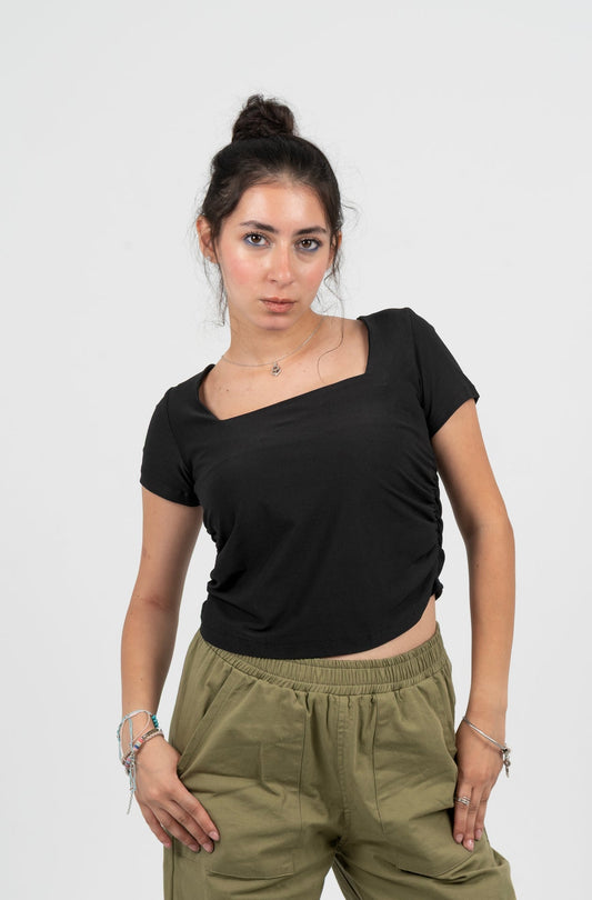 Square Neck Half Sleeve Top