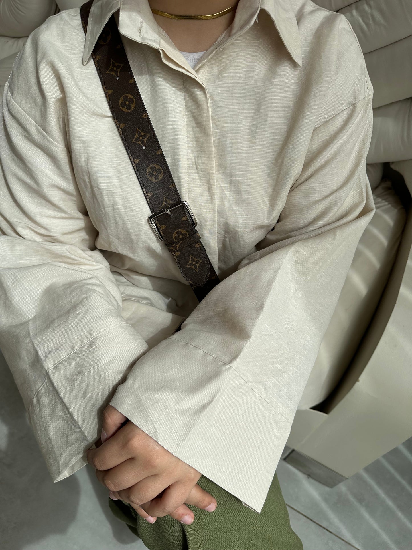 Linen Plain Shirt – Beige