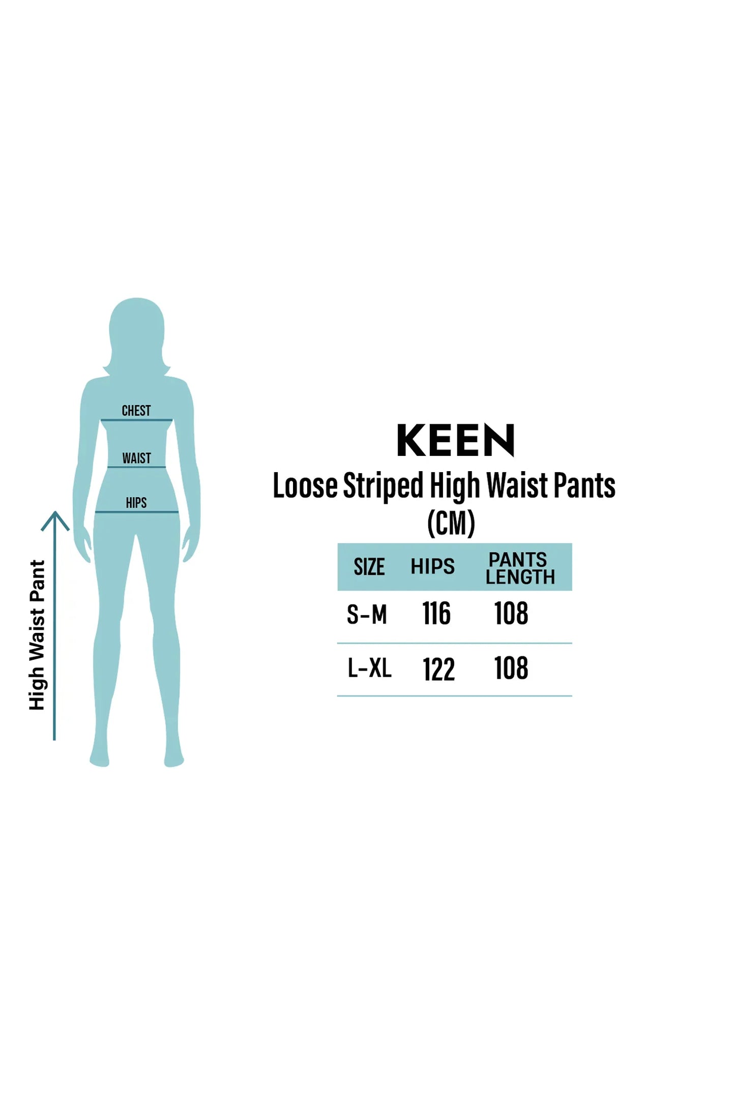 Linen Loose Striped High Waist Pants - Sky Blue