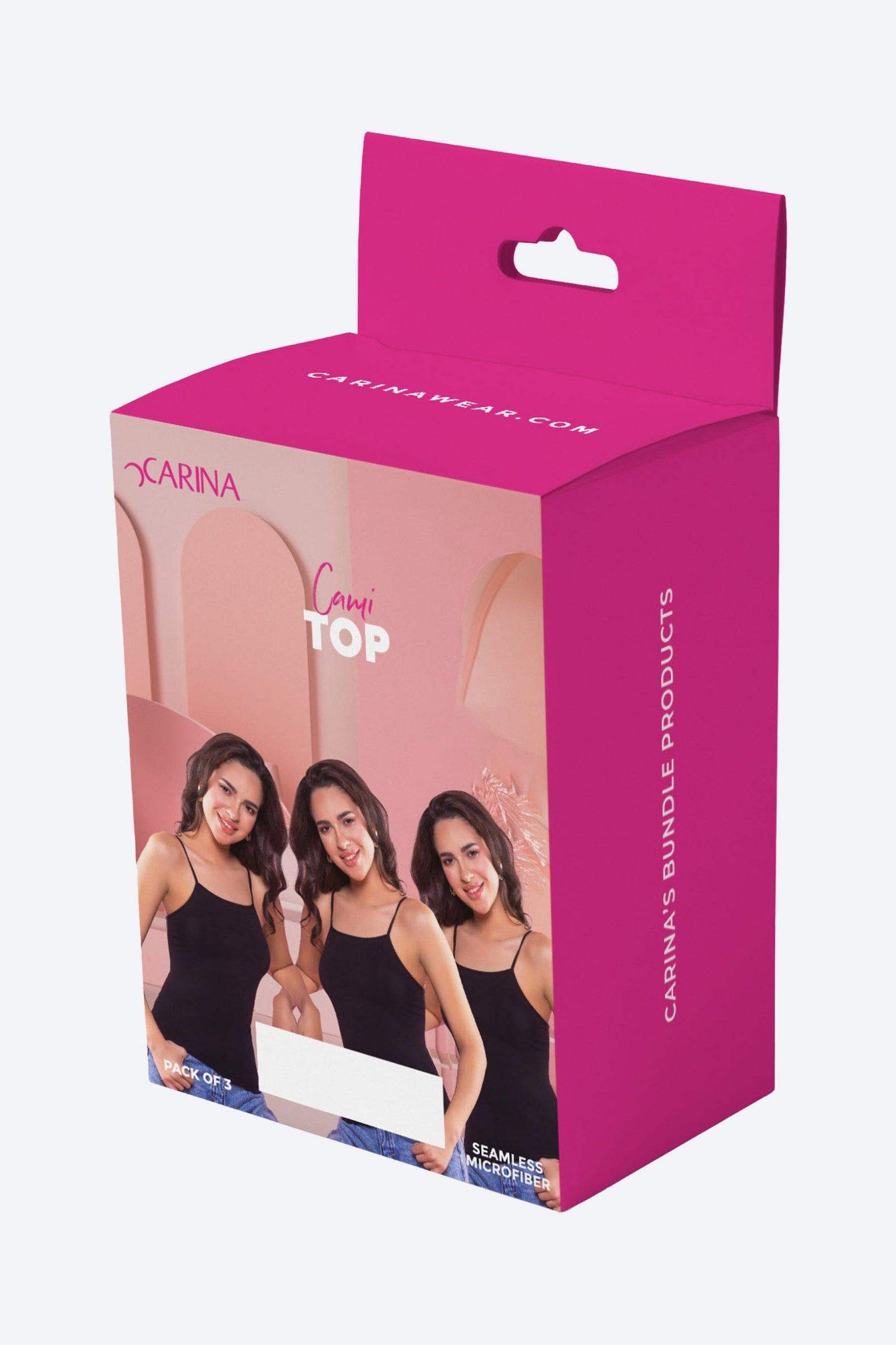 Microfiber Seamless Cami Top (Pack of 3) - Carina - كارينا