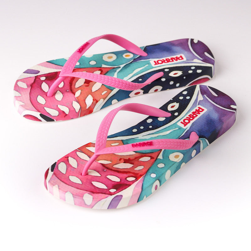 Rubber Serene Petals Slippers - Multicolor