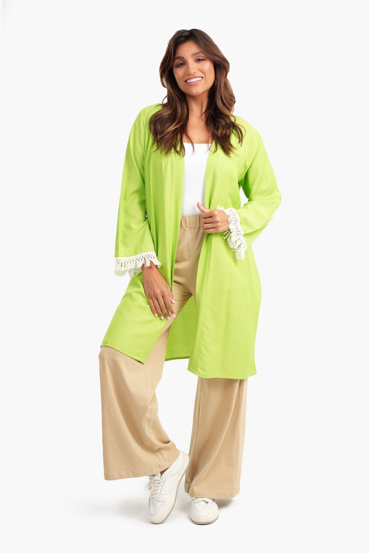 Palm Back Print Kimono - Carina - كارينا