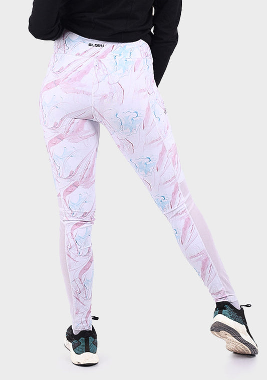 Poly-Spandex High-Waist Sports Leggings – Multicolor