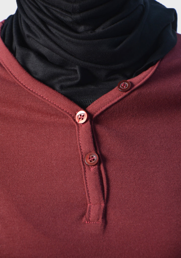 Cotton V-Neck Long Sleeve T-Shirts