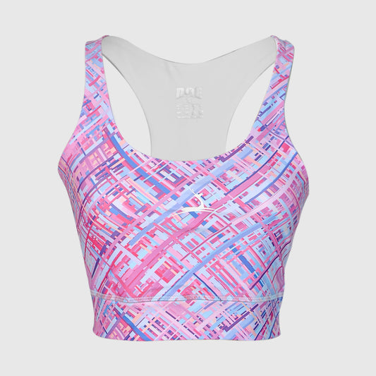 Poly-Spandex Printed 2-Piece Sports Set – Multicolor