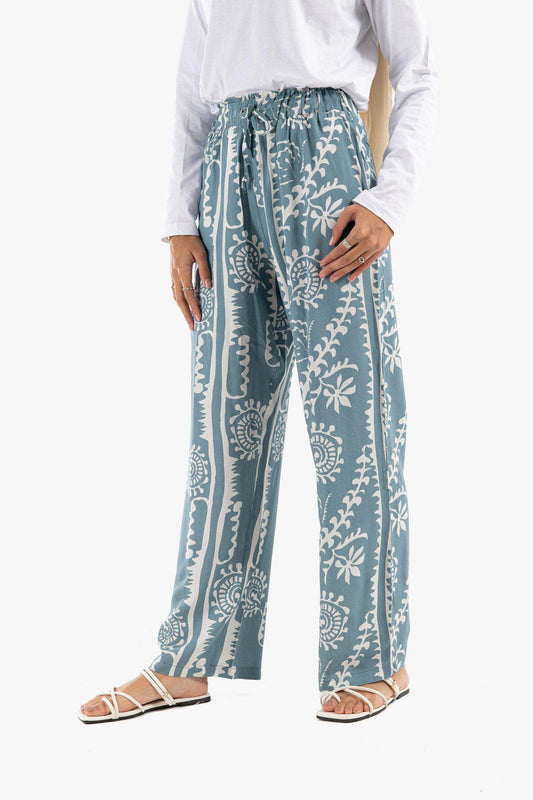 Straight Cut Printed Lounge Pants - Carina - كارينا