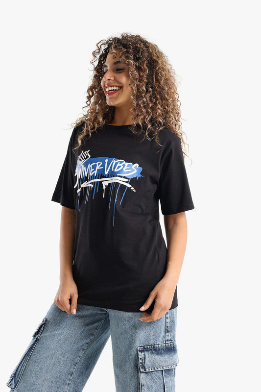 Summer Vibes Printed T-Shirt - Carina - كارينا