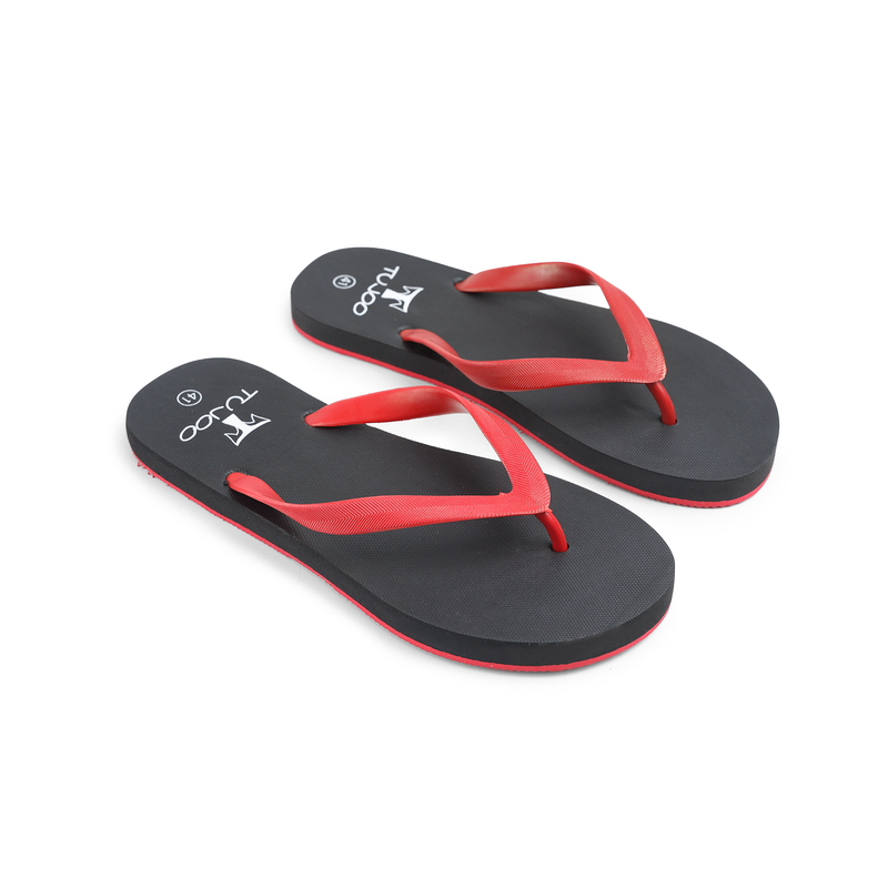 Cork Comfortable Slipper - Red & Black