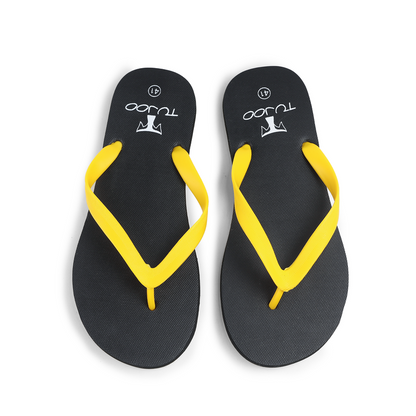 Cork Comfortable Slipper - Black & Yellow