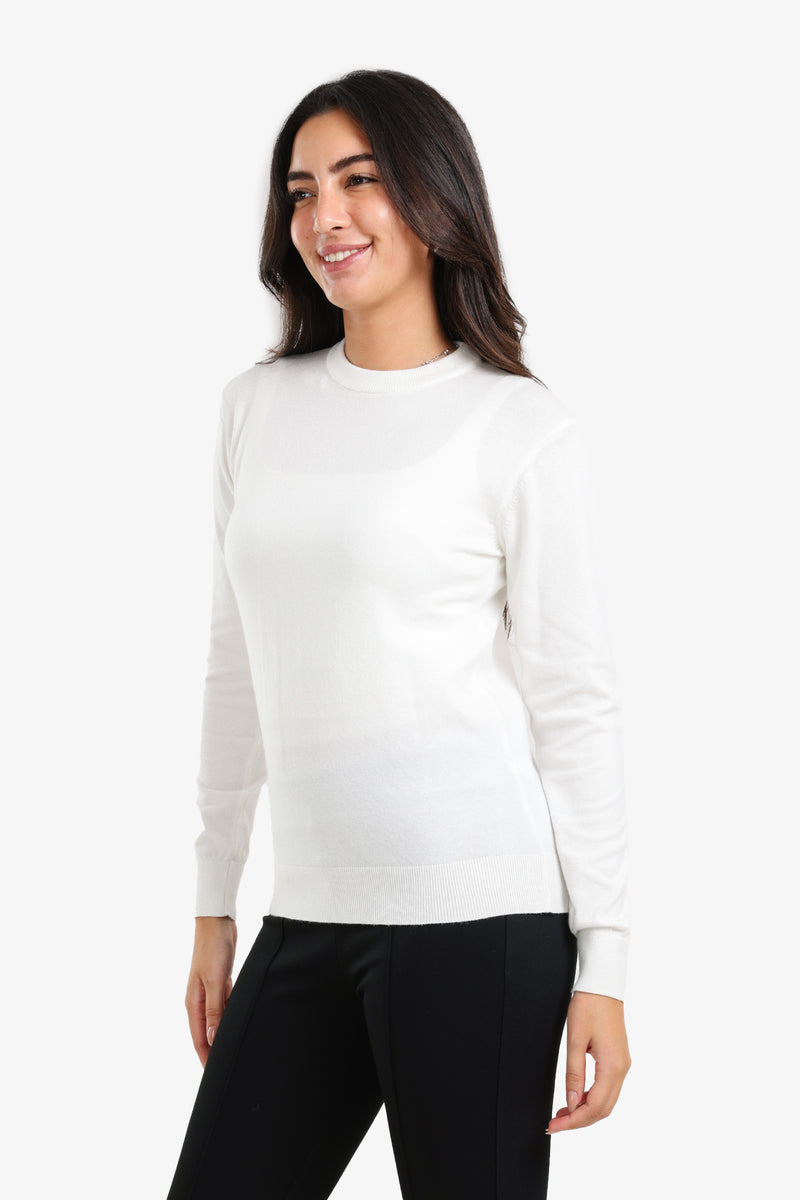 Polyamide Crew Neck Pullover – Off White