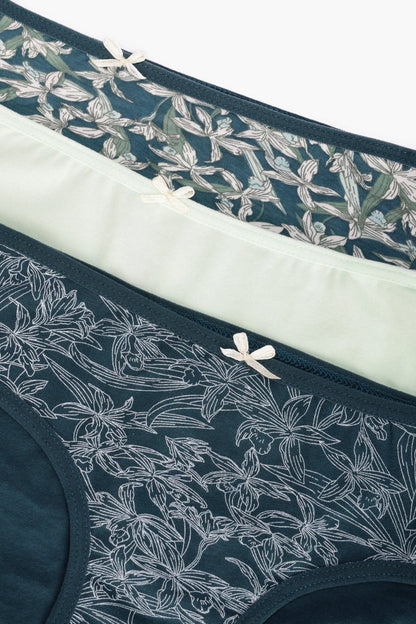 Pack of 3 Cotton Colored Bikini Panties – Multicolor