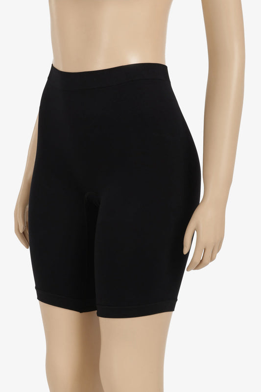 Microfiber Seamless High-Waist Thigh Slimmers – Black