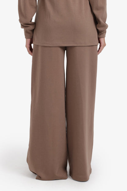 Viscose Wide Leg Lounge Pants – Coffee