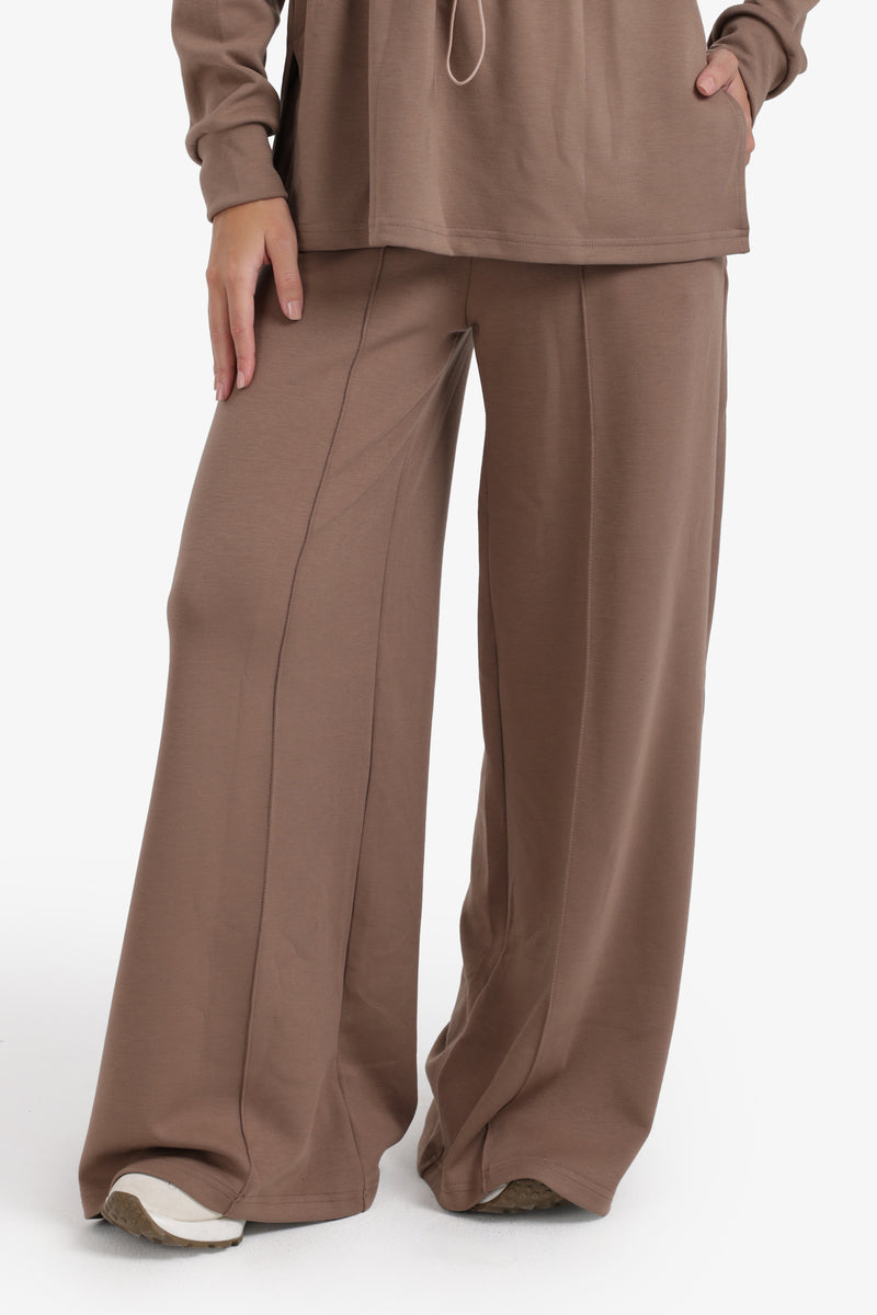 Viscose Wide Leg Lounge Pants – Coffee