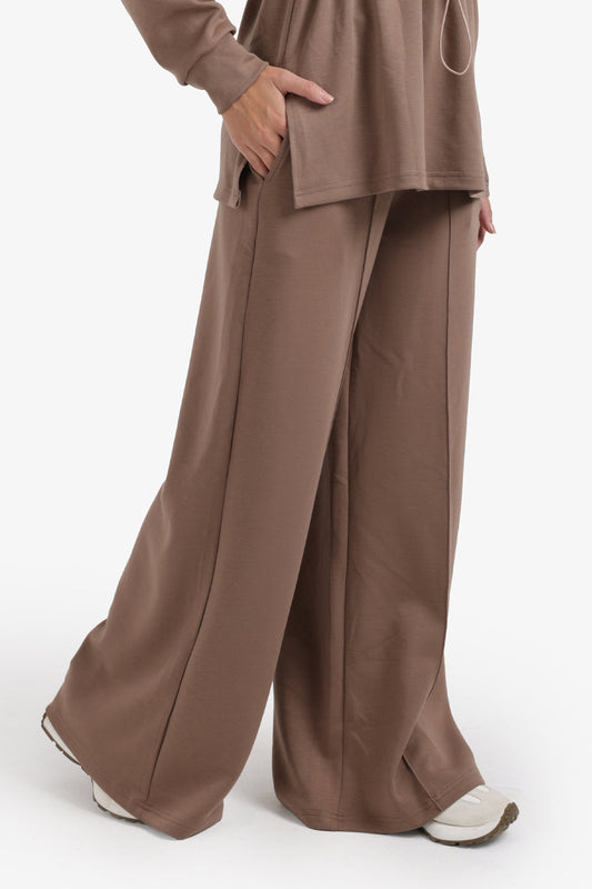 Viscose Wide Leg Lounge Pants – Coffee