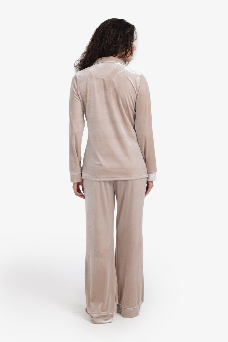 Velvet Pyjama Set – Ivory