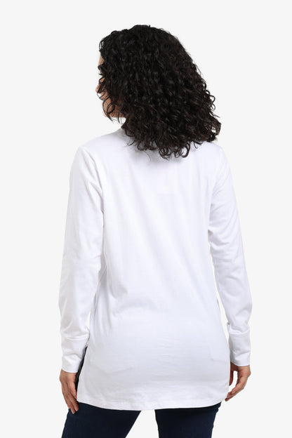 Cotton Solid T-Shirt - White