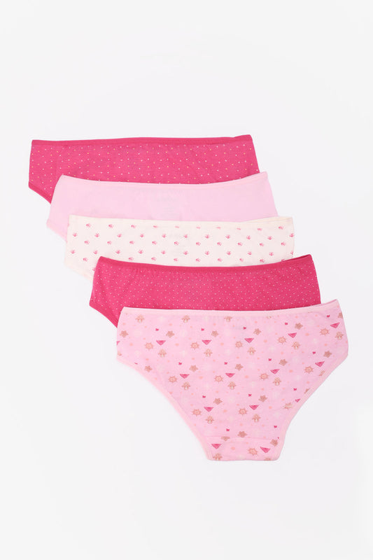 Cotton Mixed-Pattern Bikini Panties – Multicolor