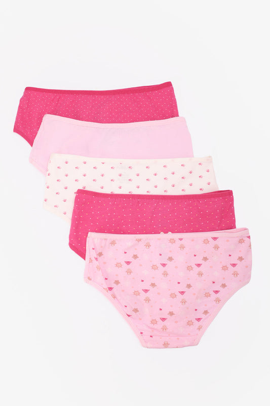 Cotton Mixed-Pattern Brief Panties – Multicolor