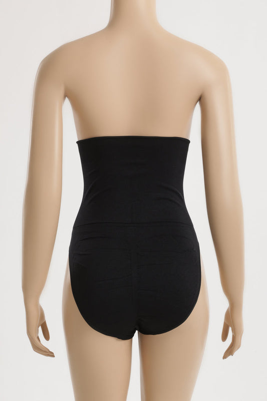 Polyamide Blend Plain Brief Corset – Black