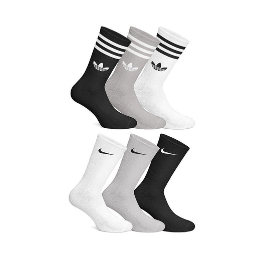 Nike & Adidas 6 Pack Socks