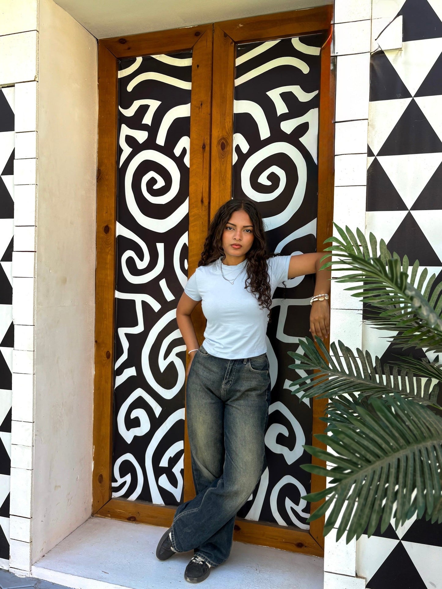 Cotton Basic Fitted T-Shirt – Baby Blue